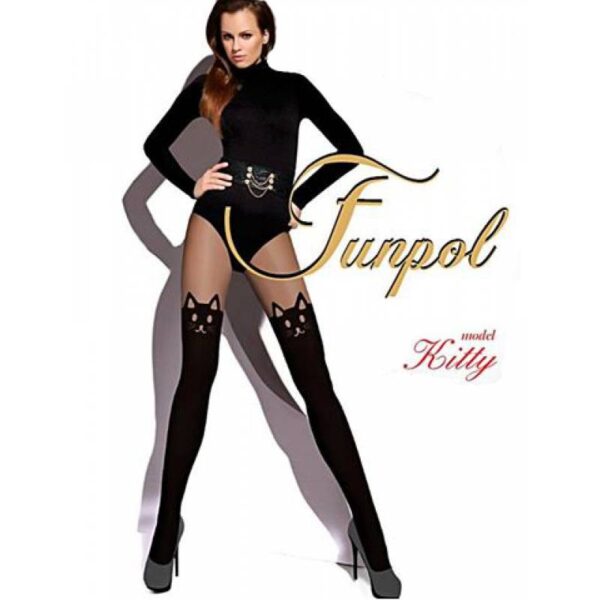 ciorapi-dama-cu-model-funpol-kitty-negri.jpg Ciorapi cu model Funpol Kitty